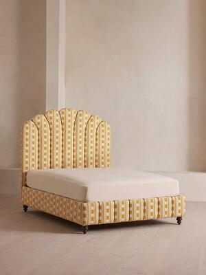 Manette Bed - Double - Woven Dotted Stripe - Ochre - Listing Image