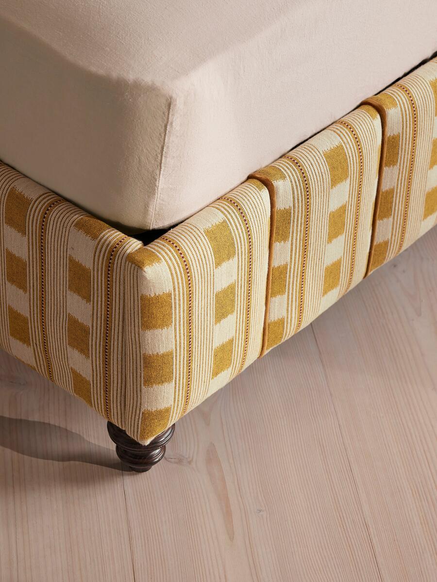Manette Bed - Double - Woven Dotted Stripe - Ochre - Images - Image 8