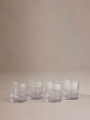 Roebling Cut Crystal Rocks Glass - Set of Four - Listing Image