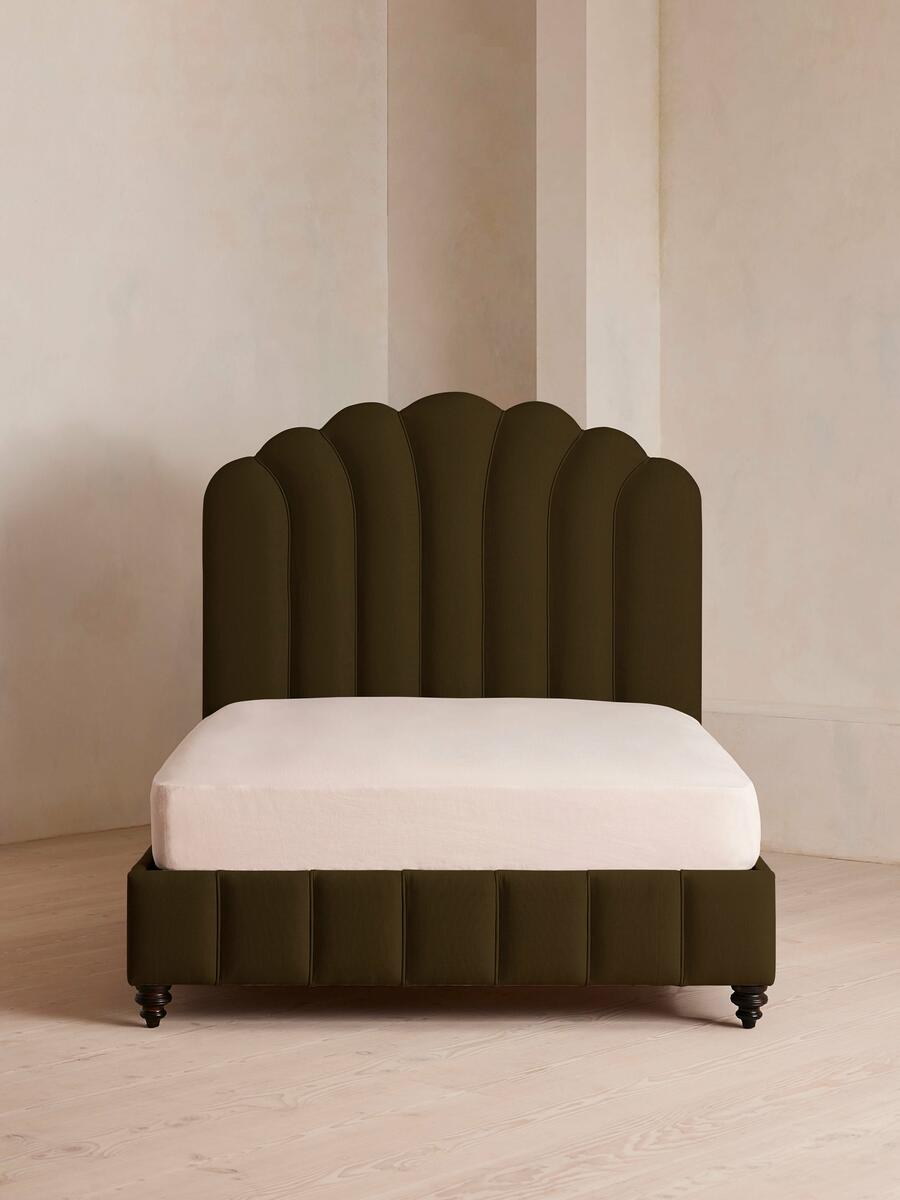 Manette Bed - Emperor - Linen - Olive - Listing - Image 1
