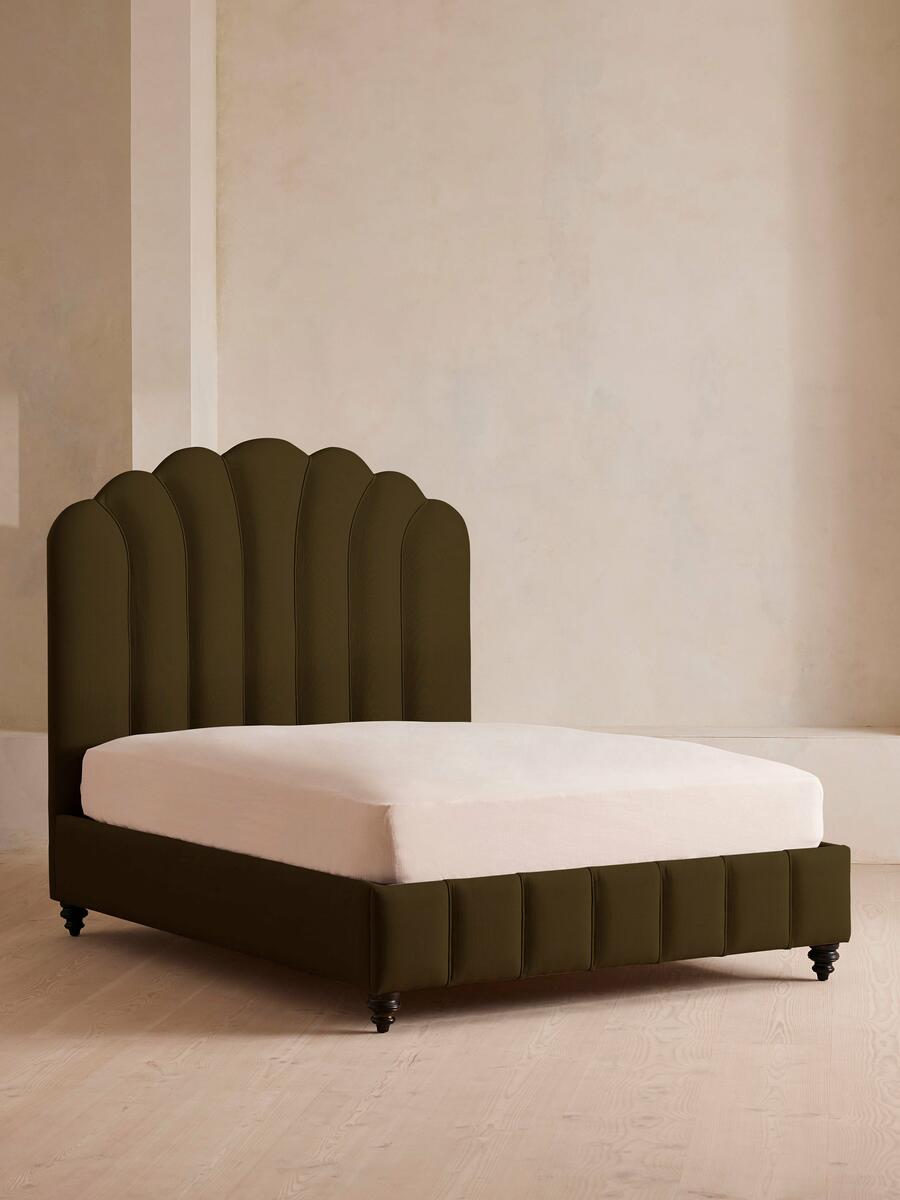 Manette Bed - Emperor - Linen - Olive - Listing - Image 2