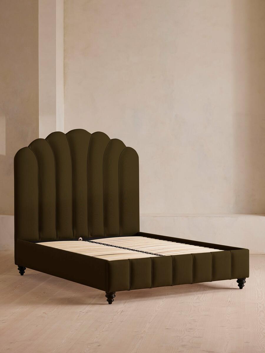 Manette Bed - Emperor - Linen - Olive - Images - Image 3