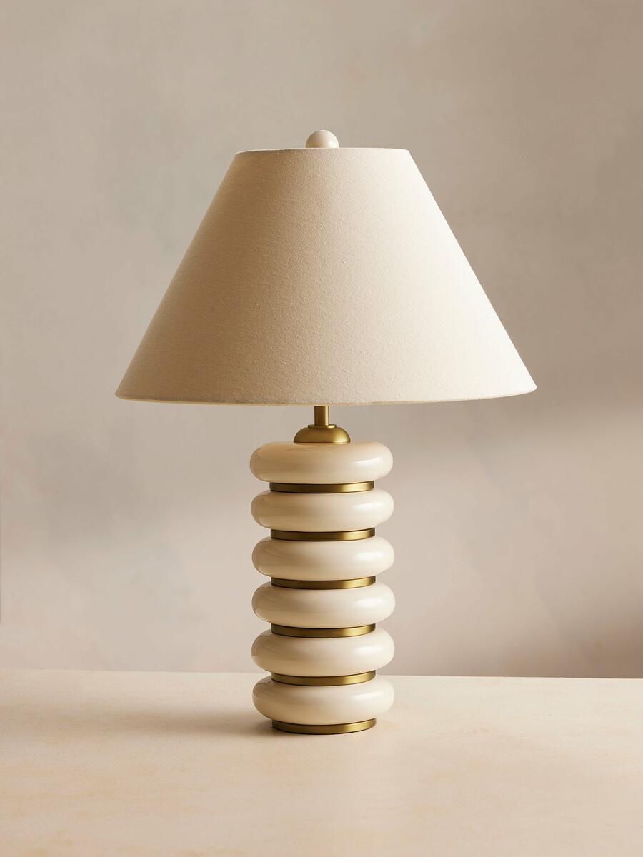 Greyson Table Lamp - High Gloss Lacquer - Cream - Listing - Image 3