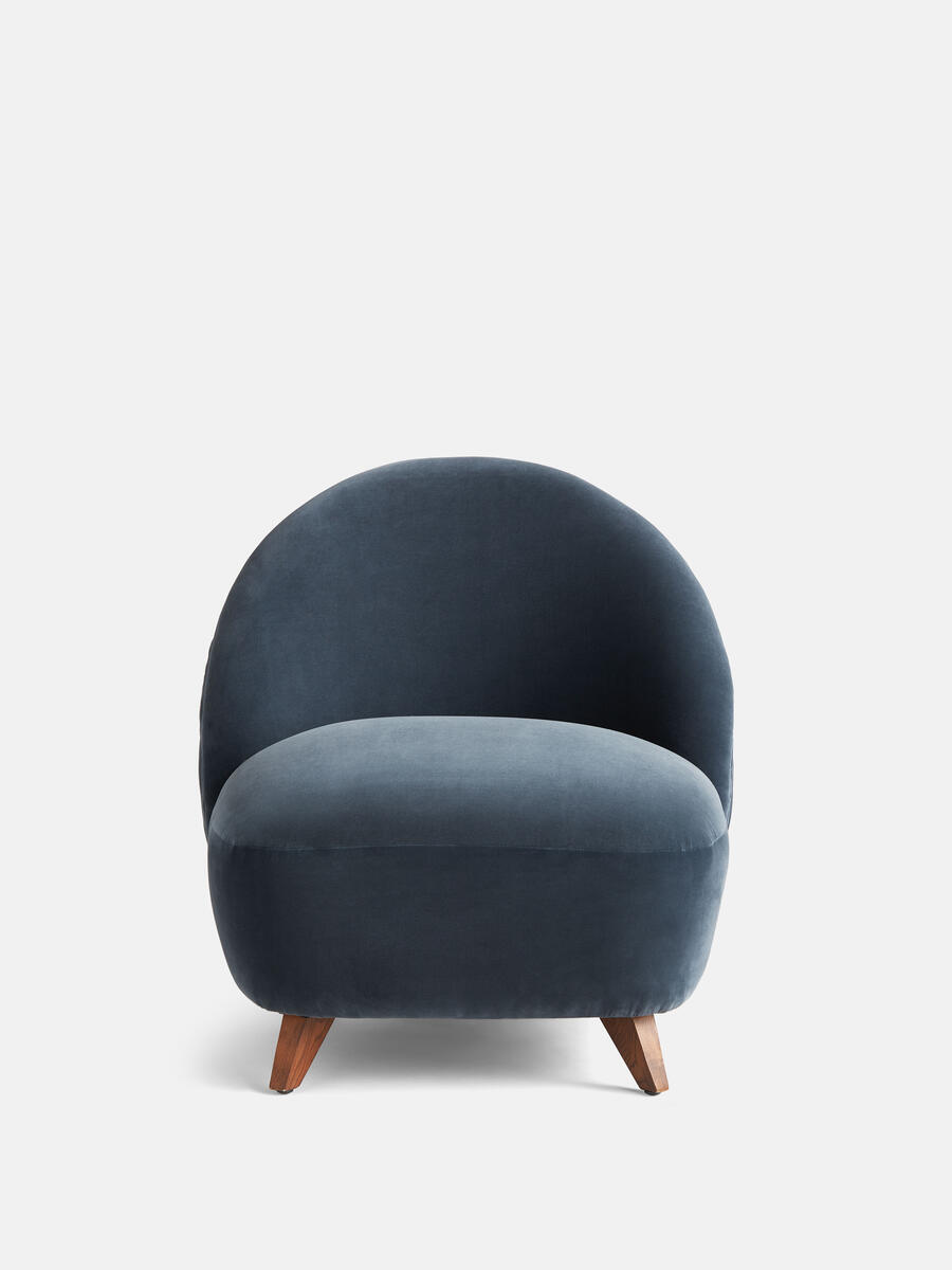 Henri Armchair - Velvet - Grey Blue - Listing - Image 2