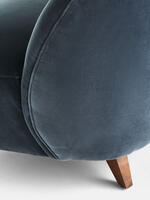 Henri Armchair - Velvet - Grey Blue - Images - Thumbnail 3