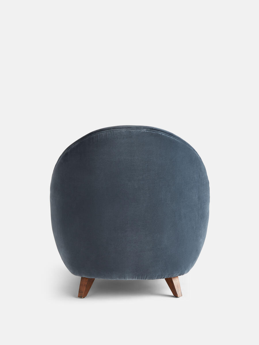 Henri Armchair - Velvet - Grey Blue - Images - Image 4