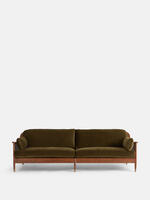 Atlanta Four Seater Sofa - Velvet - Olive - Listing - Thumbnail 2