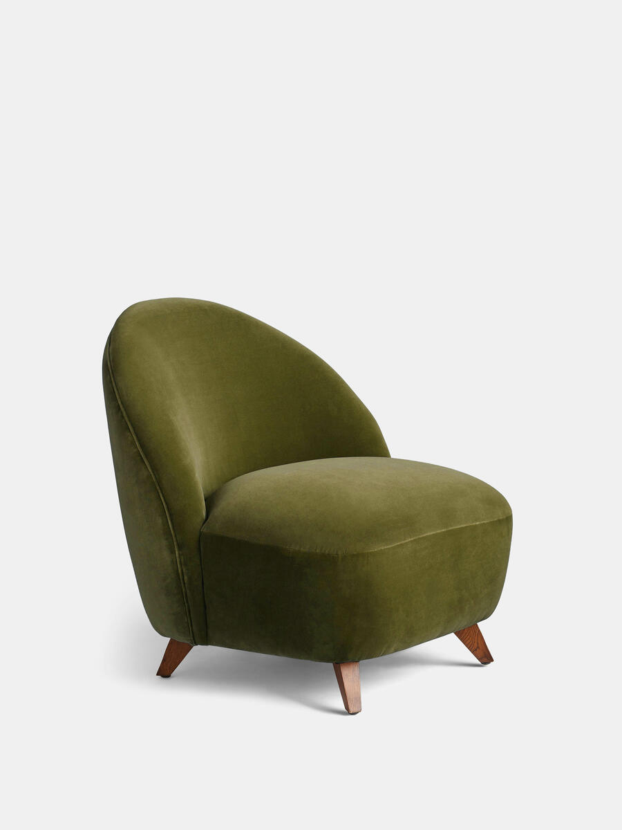 Henri Armchair - Velvet - Olive - Listing - Image 1