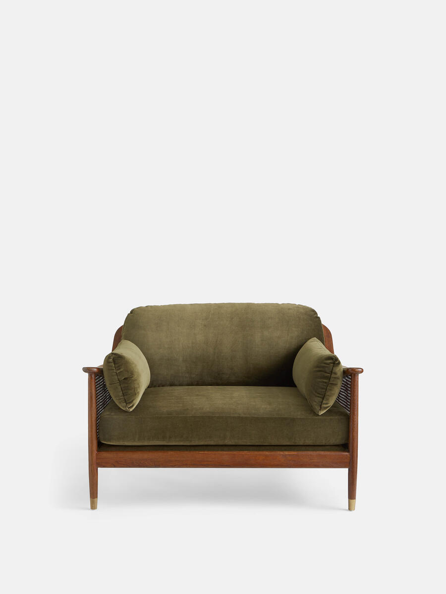 Atlanta Loveseat - Velvet - Olive - Images - Image 3