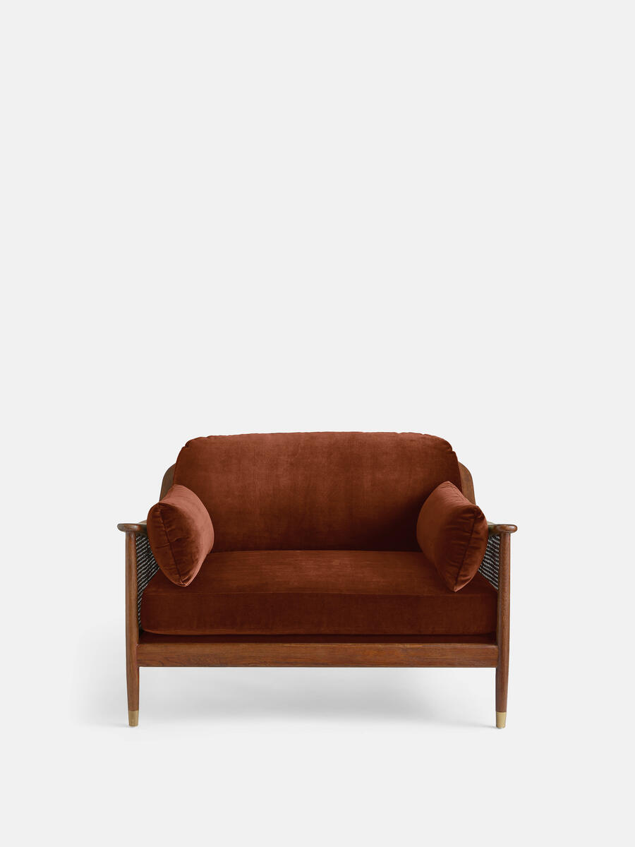 Atlanta Loveseat - Velvet - Rust - Listing - Image 2