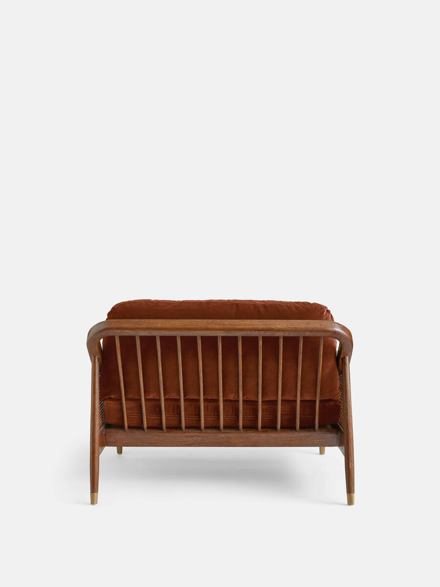 Atlanta Loveseat - Velvet - Rust - Images - Image 4