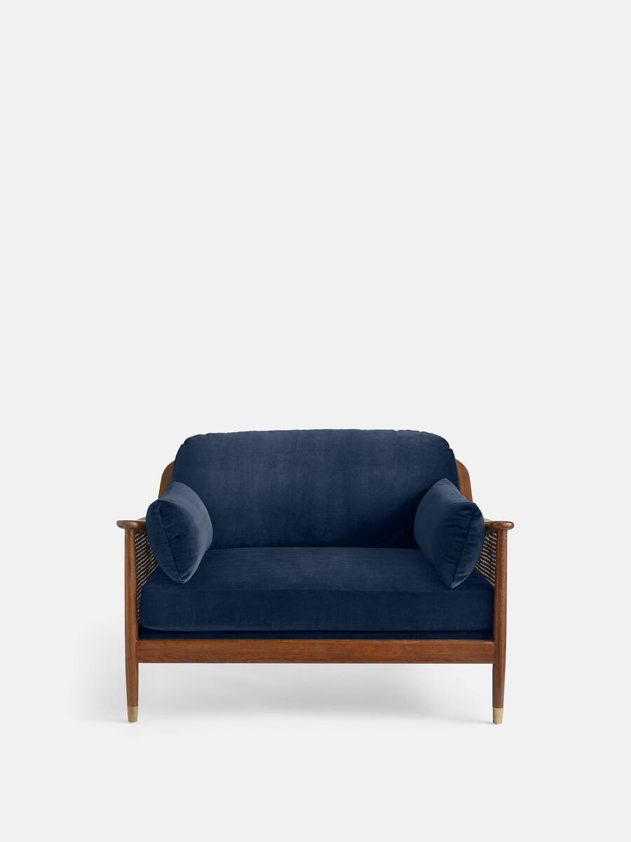 Atlanta Loveseat - Velvet - Royal Blue - Listing - Image 2