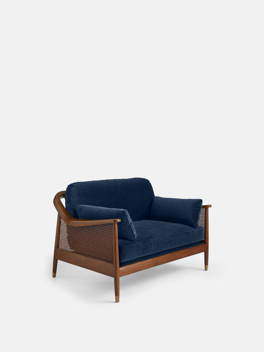 Atlanta Loveseat - Velvet - Royal Blue - Listing - Image 1