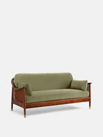 Atlanta Three Seater Sofa - Velvet - Lichen - Listing - Thumbnail 1