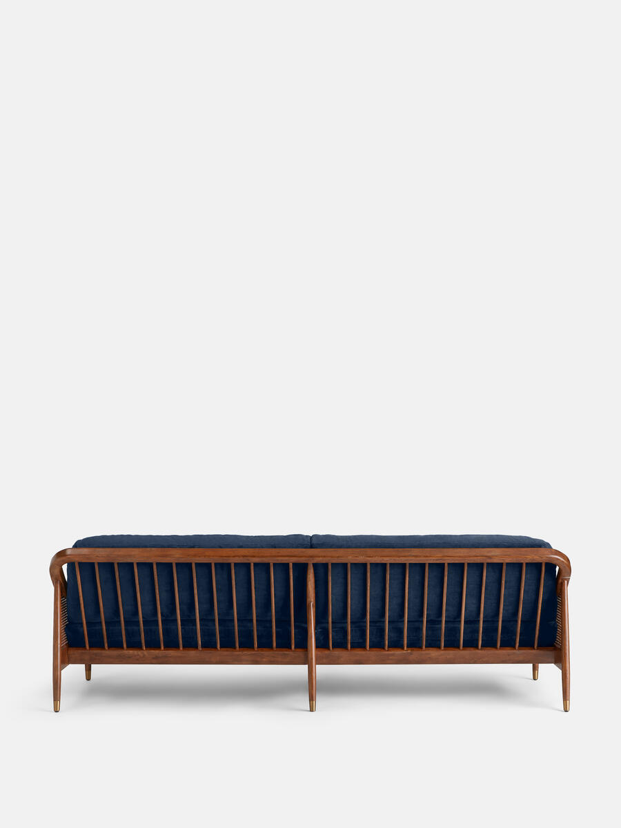 Atlanta Four Seater Sofa - Velvet - Royal Blue - Images - Image 4