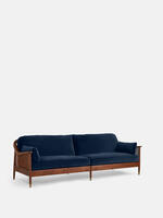 Atlanta Four Seater Sofa - Velvet - Royal Blue - Listing - Thumbnail 1