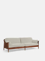 Atlanta Four Seater Sofa - Velvet - Porcelain - Listing - Thumbnail 1