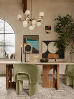 Elliot Dining Table - Travertine  - Lifestyle - Thumbnail 1