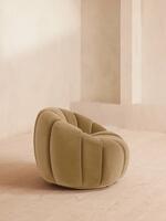 Garret Armchair - Velvet - Camel - Images - Thumbnail 3