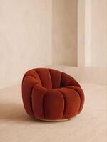 Garret Armchair - Velvet - Rust - Listing - Thumbnail 1