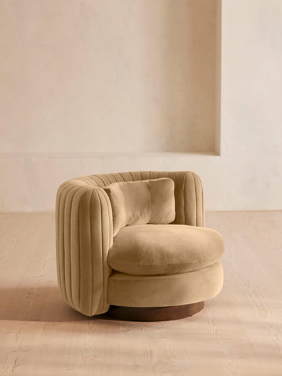 Vivienne Armchair - Velvet - Camel - Listing - Image 2