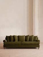 Audrey Four Seater Sofa - Velvet - Olive - Listing - Thumbnail 2