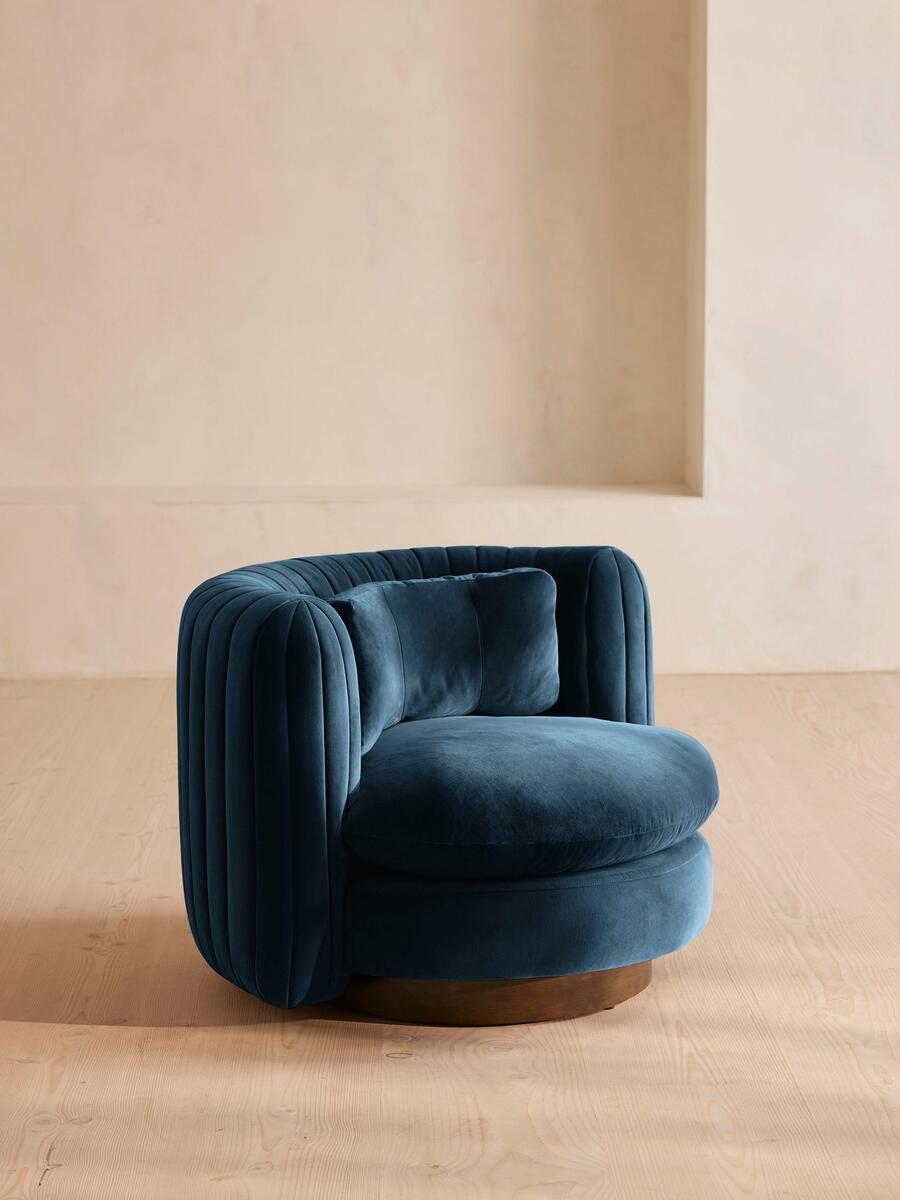 Vivienne Armchair - Velvet - Royal Blue - Listing - Image 2