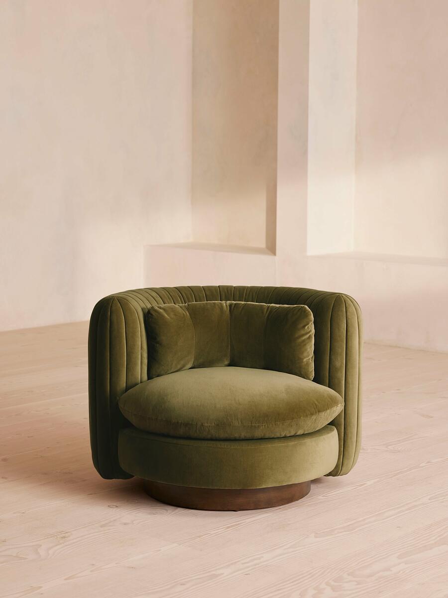 Vivienne Armchair - Velvet - Olive - Listing - Image 1