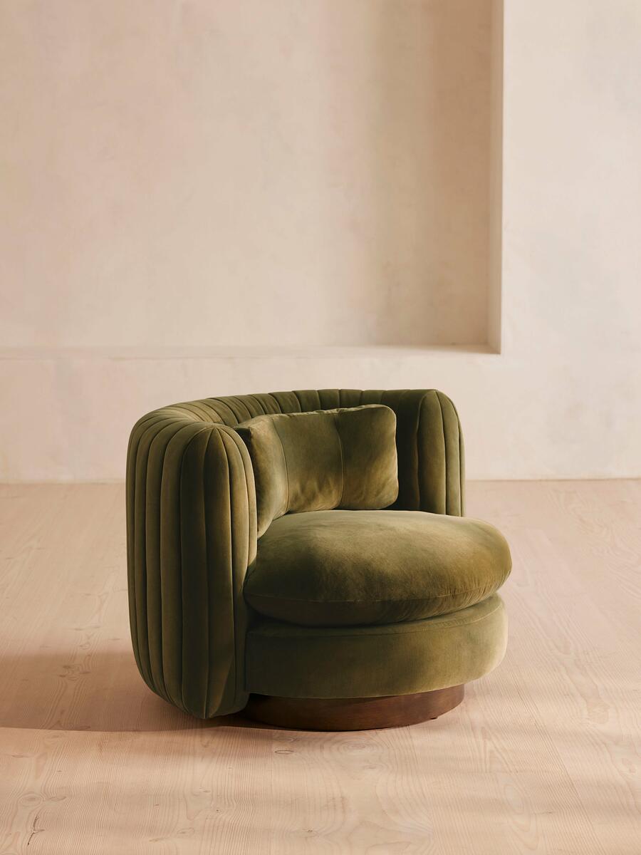 Vivienne Armchair - Velvet - Olive - Listing - Image 2