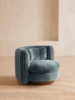 Vivienne Armchair - Velvet - Grey Blue - Listing - Thumbnail 1