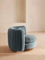 Vivienne Armchair - Velvet - Grey Blue - Images - Thumbnail 3