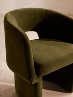 Morrell Dining Chair - Velvet - Olive - Images - Thumbnail 5