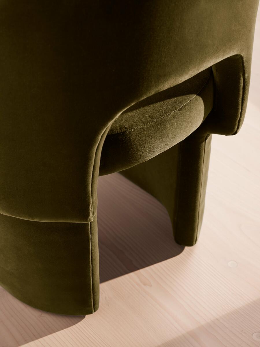 Morrell Dining Chair - Velvet - Olive - Images - Image 6