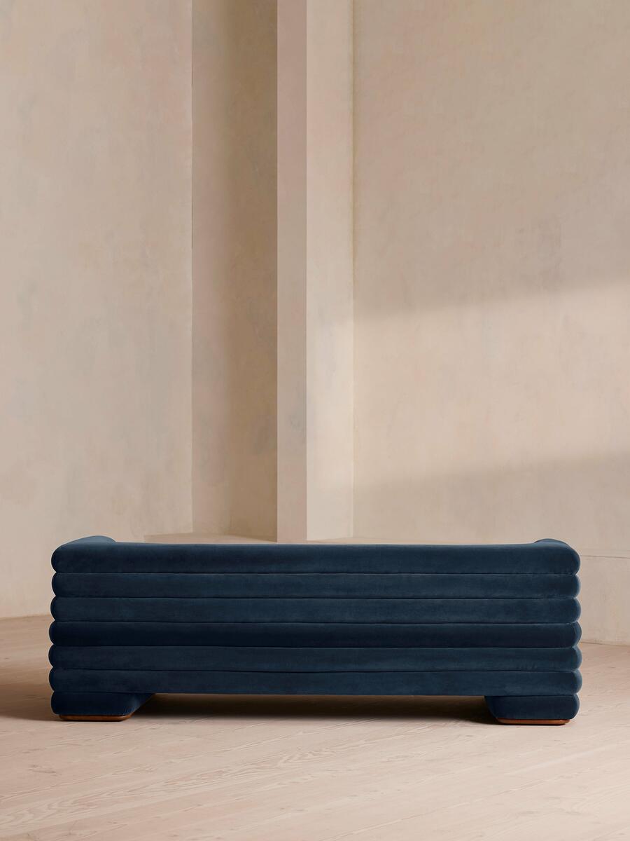 Laura Three Seater Sofa - Velvet - Royal Blue - Images - Image 4