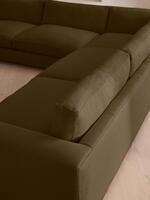 Mossley Corner Sofa - Linen - Olive - Images - Thumbnail 4