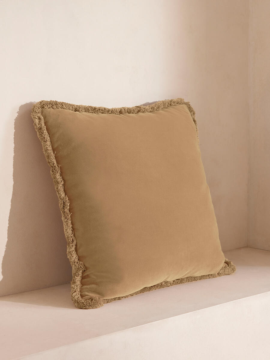 Margeaux Large Square Cushion - Camel - Listing - Image 1