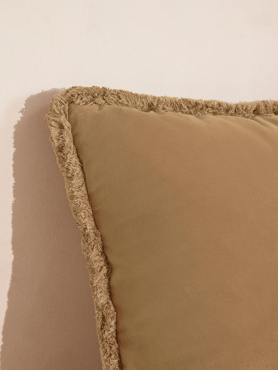 Margeaux Large Square Cushion - Camel - Images - Image 3