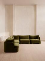 Odell Modular Sofa - Corner Sofa - Velvet - Olive - Listing - Thumbnail 2