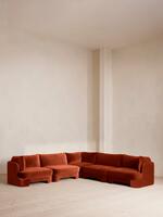 Odell Modular Sofa - Corner Sofa - Velvet - Rust - Listing - Thumbnail 1