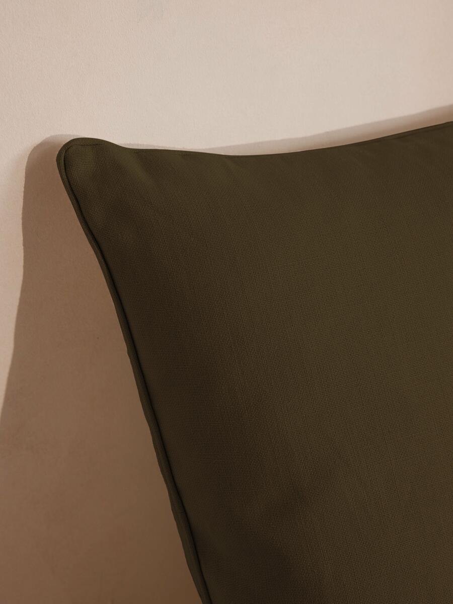 Vinnie Large Square Cushion - Olive - Images - Image 3