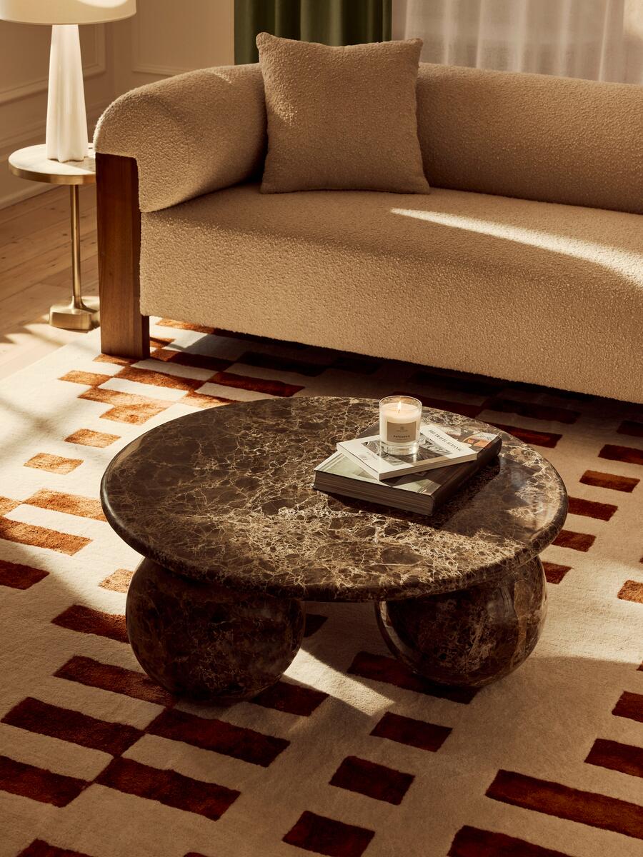 Oxley Coffee Table - Dark Emperador Marble - Lifestyle - Image 3