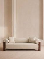 Eldon Three Seater Sofa - Walnut - Boucle - Listing - Thumbnail 4