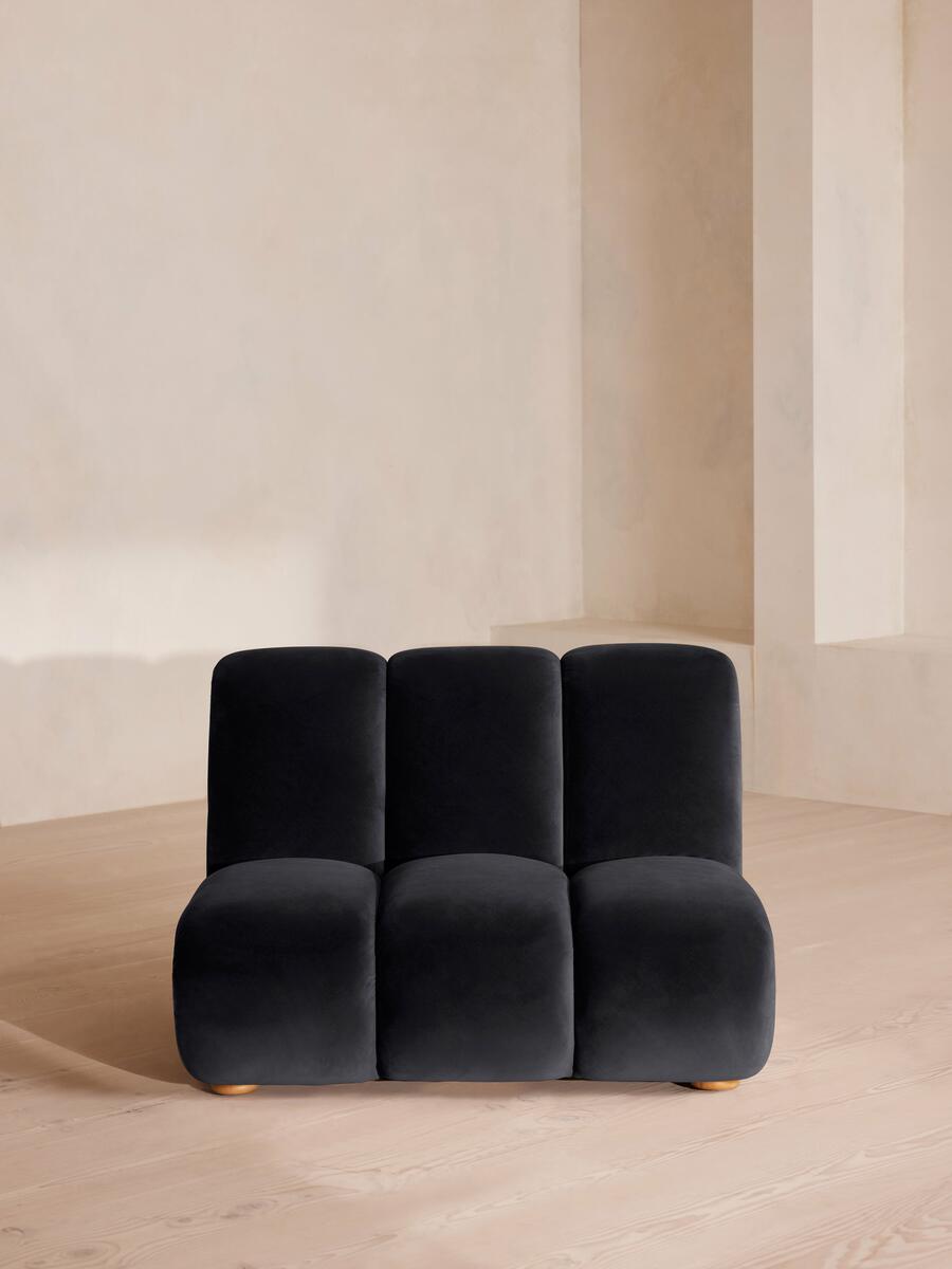 Noelle Modular Armchair - Velvet Royal Blue - Listing - Image 2