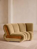 Noelle Modular Curved Armchair - Velvet Camel - Listing - Thumbnail 1