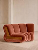 Noelle Modular Curved Armchair - Velvet Rust - Listing - Thumbnail 1