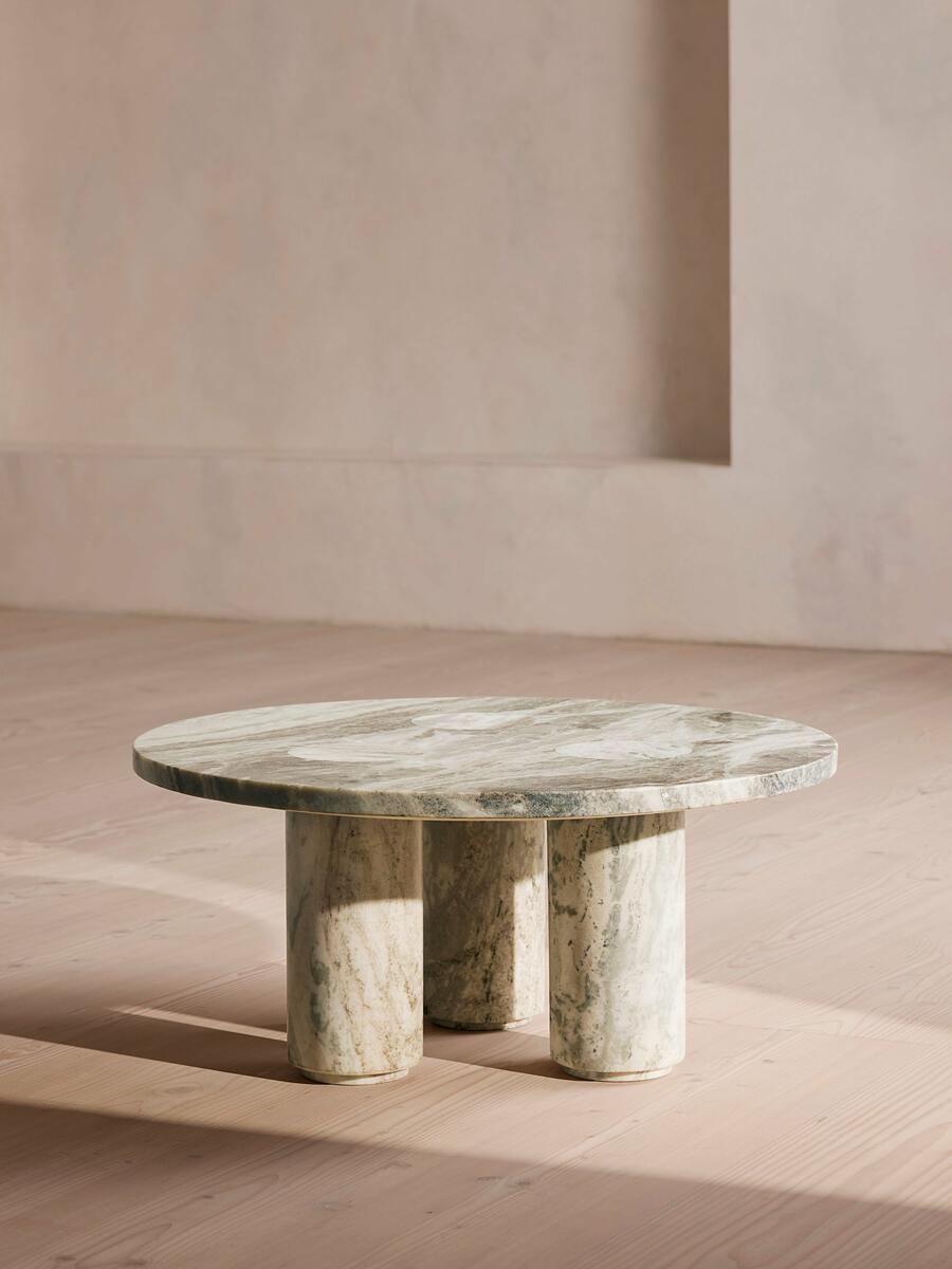 Tisbury Coffee Table - Dark Terra Bianca Marble - Listing - Image 2