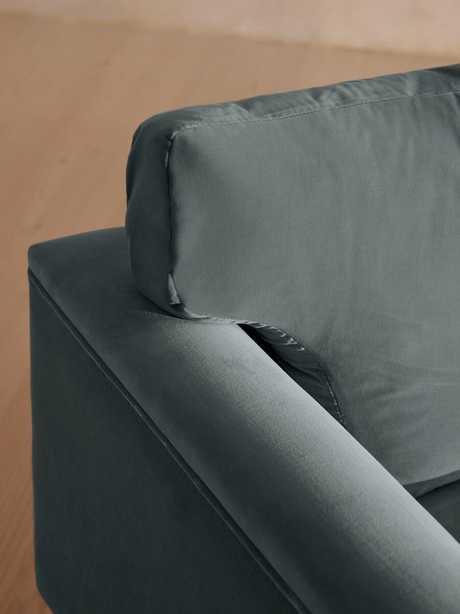 Reya Chaise-end Sofa - Velvet - Grey Blue - Images - Image 6