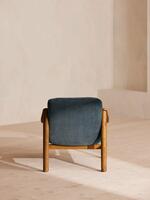 Karine Armchair - Midtone Oak - Grey Blue Velvet - Images - Thumbnail 4