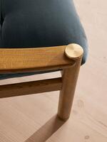 Karine Armchair - Midtone Oak - Grey Blue Velvet - Images - Thumbnail 6