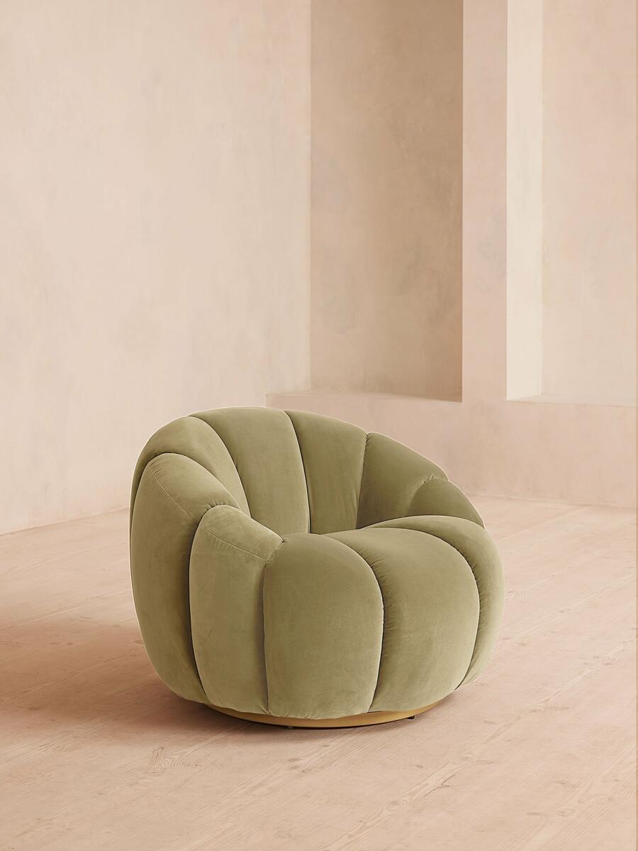 Garret Armchair - Velvet - Lichen - Listing - Image 1